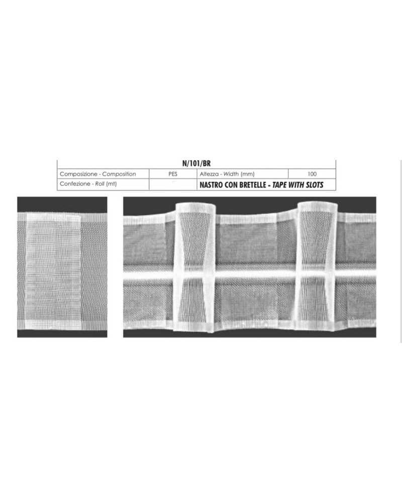 Curtain Draper Band Transparent Ribbon 10 cm high