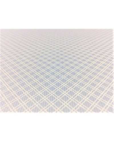 Pur coton Milleriche motif losanges bleu clair 150 cm