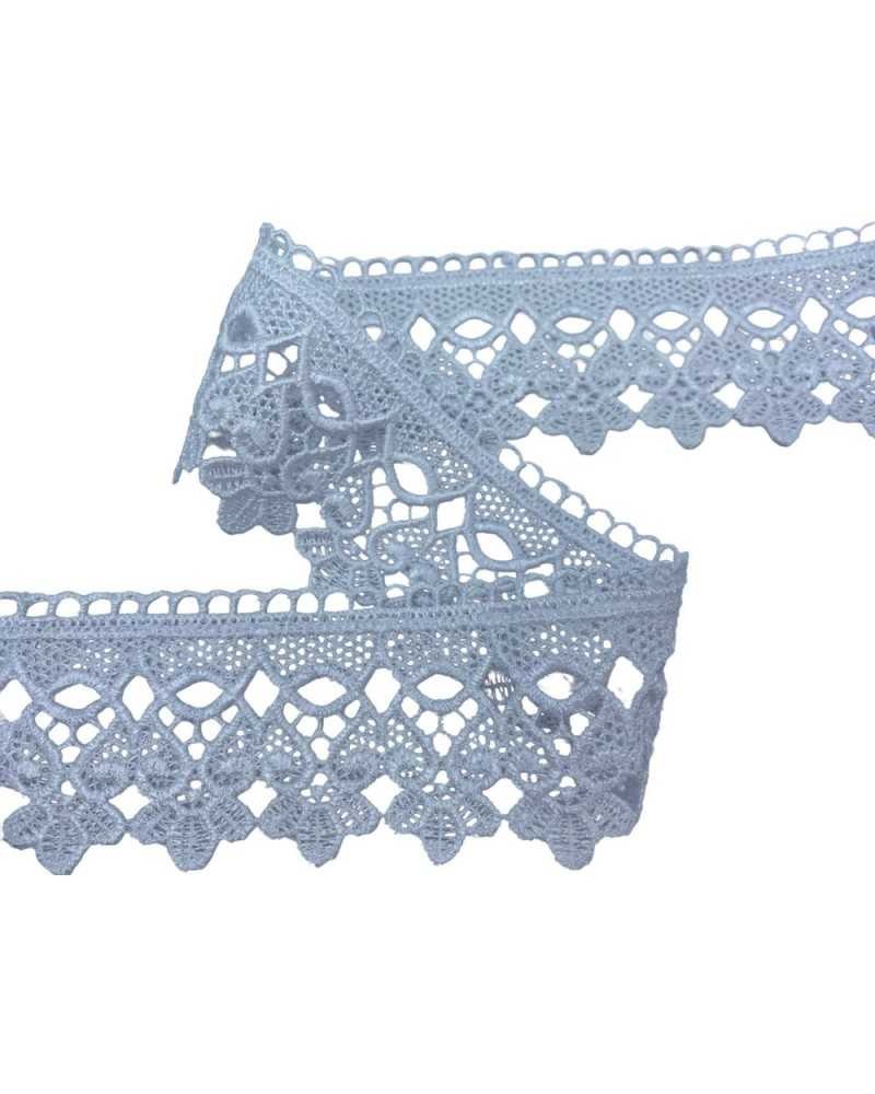 Passamaneria Pizzo Macramè Merletto Bianco Alto 6 Cm