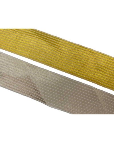 5 Mt Passamaneria Bordo Semitrasparente Rigato Alto 5 Cm
