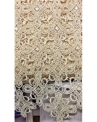 Macramè pizzo rombo ritagliabile ecru alto 60 cm