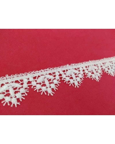 Passamaneria Pizzo Macramè Puntina Sfrangiata Smerlo Bianco Alto 2 Cm