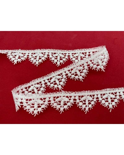 Passamaneria Pizzo Macramè Puntina Sfrangiata Smerlo Bianco Alto 2 Cm