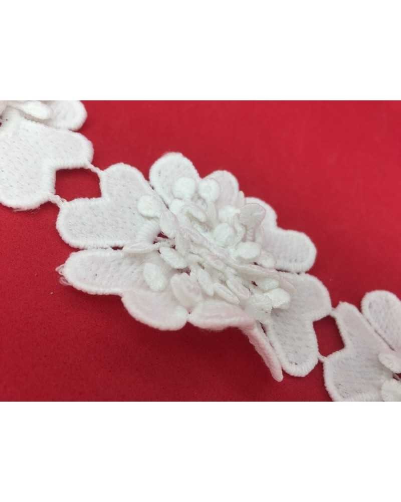 50 Cm Passamaneria Pizzo Merletto Cotone Alta 55 Mm