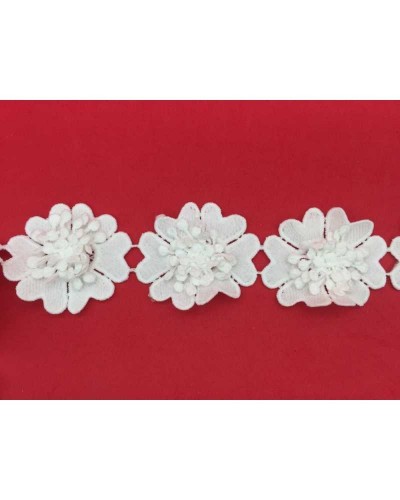 50 Cm Passamaneria Pizzo Merletto Cotone Alta 55 Mm