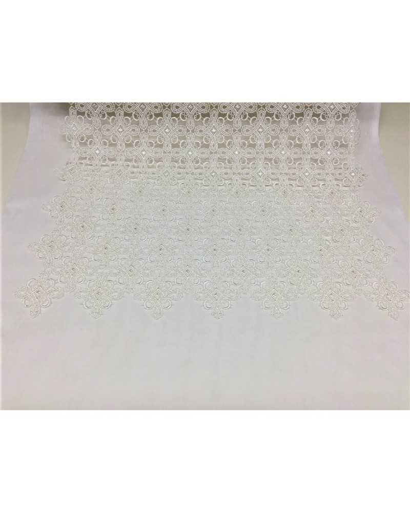 25 cm Macramè a metraggio ritagliabile disegno rombo alto 60 cm
