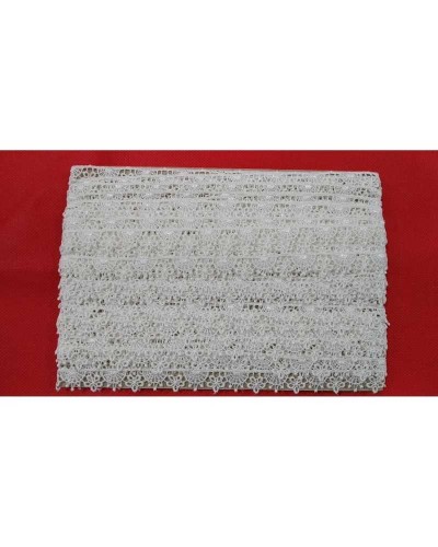 19 Mt Merletto Passamaneria Pizzo Macramè Puntina Fiorellino Archetti Alto 15 mm