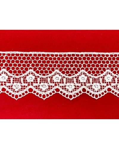 Passamaneria Pizzo Merletto Macramè Punta Ricamo Roselline Alto 5 cm