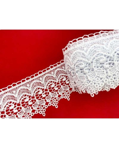 19,50 Mt Passamaneria Pizzo Macramè Punta Ricamo Ghirigoro Alto 9 Cm