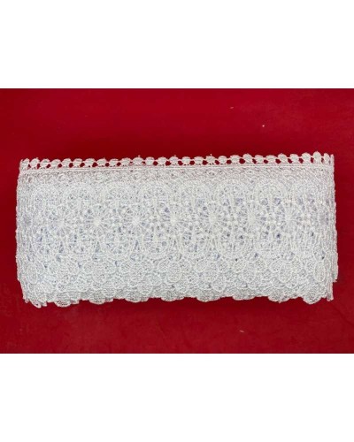 19,50 Mt Passamaneria Pizzo Macramè Ricamo Cerchi Alto 9 Cm