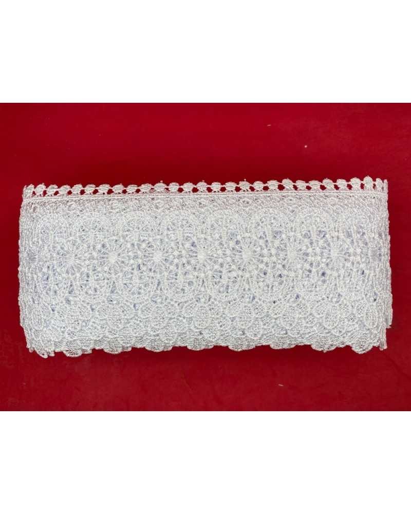 19,50 Mt Passamaneria Pizzo Macramè Ricamo Cerchi Alto 9 Cm