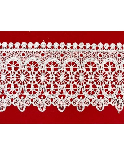 19,50 Mt Passamaneria Pizzo Macramè Ricamo Cerchi Alto 9 Cm