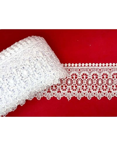 19,50 Mt Passamaneria Pizzo Macramè Ricamo Cerchi Alto 9 Cm