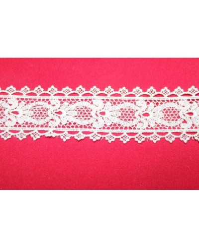 13,50 Mt Pizzo Merletto Bianco Cotone Alto 3,5 Cm