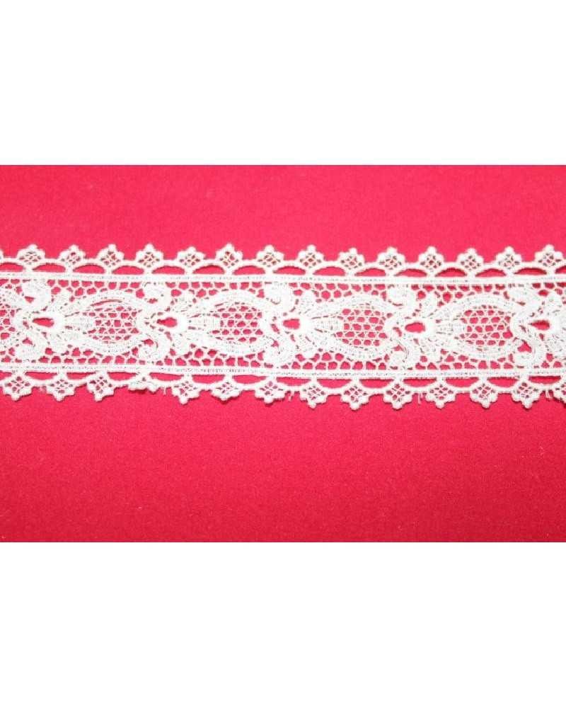13,50 Mt Pizzo Merletto Bianco Cotone Alto 3,5 Cm
