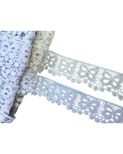 18,70 Mt Pizzo Macramè Fiocco Alto 3 cm