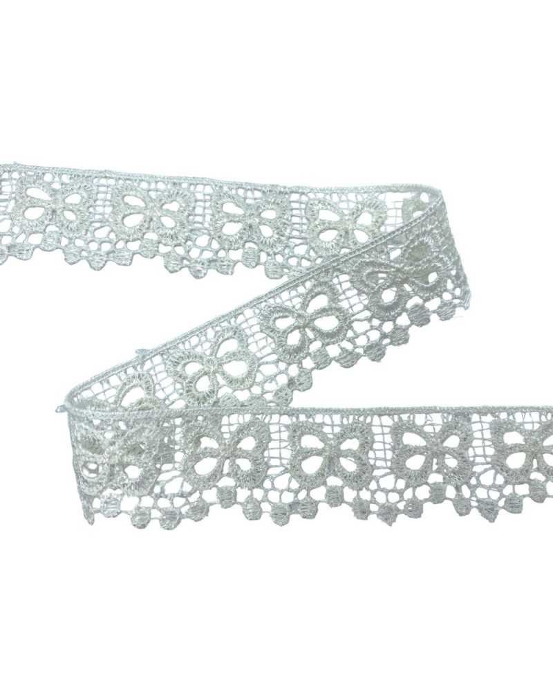Passamaneria Pizzo Macramè Disegno Fiocco Punta Alto 3 Cm