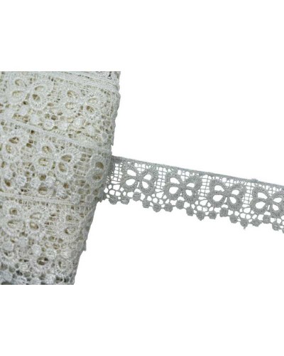 Passamaneria Pizzo Macramè Disegno Fiocco Punta Alto 3 Cm