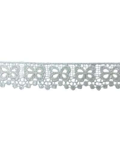 Passamaneria Pizzo Macramè Disegno Fiocco Punta Alto 3 Cm