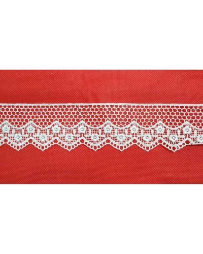 18,50 Mt Passamaneria Pizzo Macramè Punta Fiorellini Alto 5 Cm