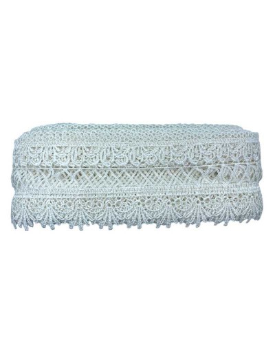 19,50 Mt Passamaneria Pizzo Macramè Merletto Alto 9,5 Cm