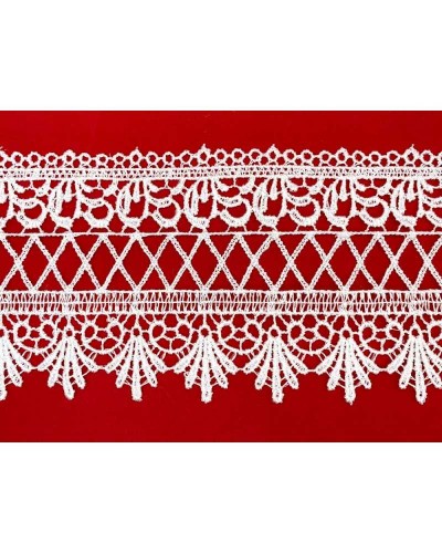 Passamaneria Pizzo Macramè Rombo Centrale Merletto Punta Alto 9,5 cm