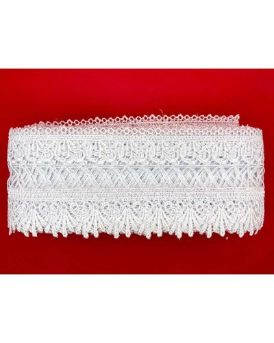 Passamaneria Pizzo Macramè Rombo Centrale Merletto Punta Alto 9,5 cm