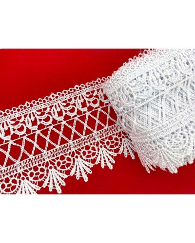 Passamaneria Pizzo Macramè Rombo Centrale Merletto Punta Alto 9,5 cm
