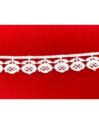 18,50 Mt Passamaneria Pizzo Macramè Puntina Fiore Alto 1 Cm