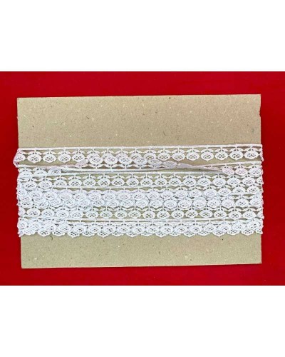18,50 Mt Passamaneria Pizzo Macramè Puntina Fiore Alto 1 Cm