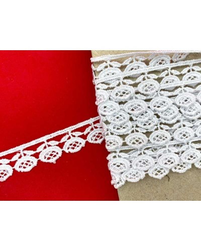 Passamaneria Merlettino Pizzo Macramè Puntina Fiore Foglia Alto 1 Cm