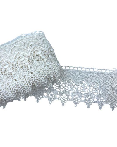 Passamaneria Pizzo Macramè Punta Disegno Foglia Grappolo Alto 9 Cm