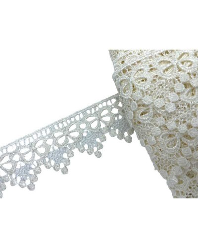 18,70 Mt Passamaneria Pizzo Macramè Fiocco Punta Altezza 4 Cm