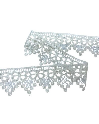 Passamaneria Pizzo Macramè Smerlo Punta Triangolo Ricamo Fiocco Alto 4 Cm