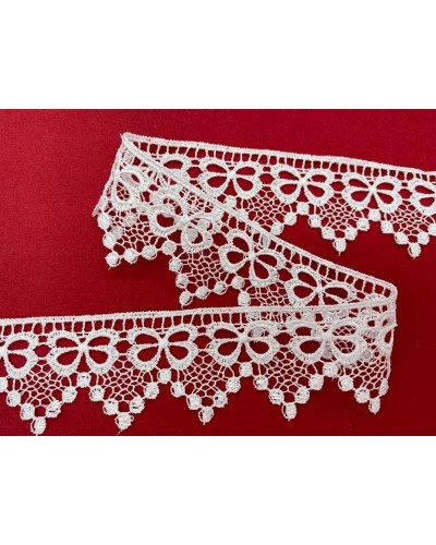 Passamaneria Pizzo Macramè Smerlo Punta Triangolo Ricamo Fiocco Alto 4 Cm