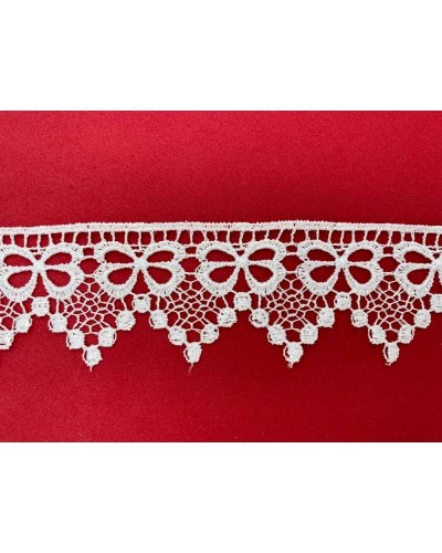 Passamaneria Pizzo Macramè Smerlo Punta Triangolo Ricamo Fiocco Alto 4 Cm