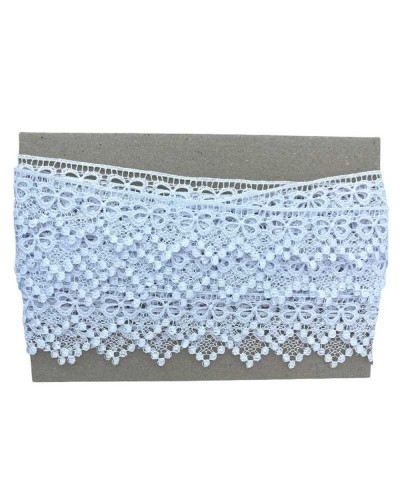 Passamaneria Pizzo Macramè Smerlo Punta Triangolo Ricamo Fiocco Alto 4 Cm