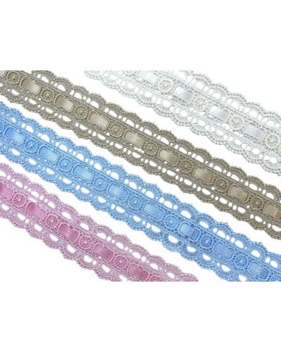 Passamaneria Pizzo Passanastro Nastro Raso Tramezzo Macramè Alto 4 Cm