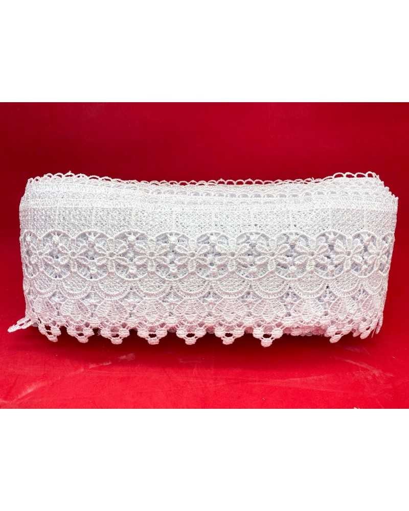 19,50 Mt Passamaneria Pizzo Macramè Punta Merletto Fiore Alto 10 Cm