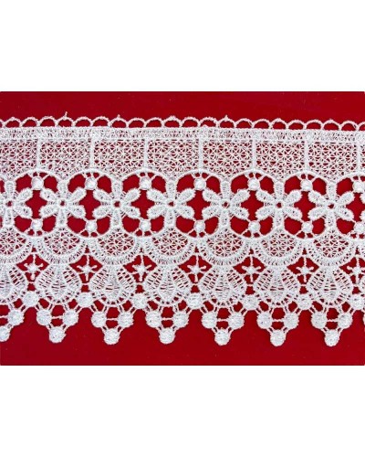 19,50 Mt Passamaneria Pizzo Macramè Punta Merletto Fiore Alto 10 Cm