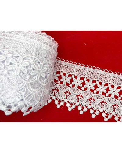 19,50 Mt Passamaneria Pizzo Macramè Punta Merletto Fiore Alto 10 Cm