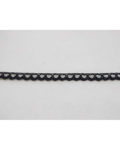 Merlettino Nero Di Cotone Puntina Alta Cm 0,5