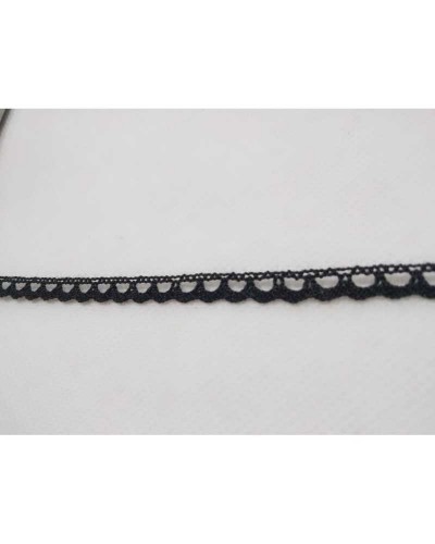 Merlettino Nero Di Cotone Puntina Alta Cm 0,5