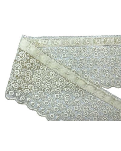 Passamaneria Pizzo Macramè Passanastro Panna Alto 13 Cm