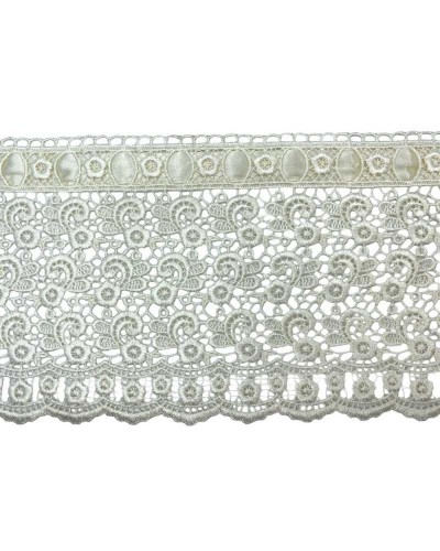 Passamaneria Pizzo Macramè Passanastro Panna Alto 13 Cm