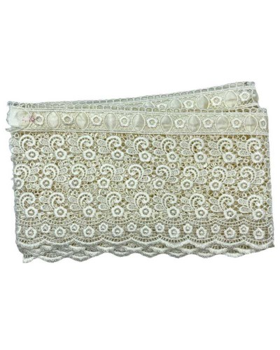 Passamaneria Pizzo Macramè Passanastro Panna Alto 13 Cm