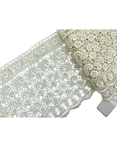 Passamaneria Pizzo Macramè Passanastro Panna Alto 13 Cm