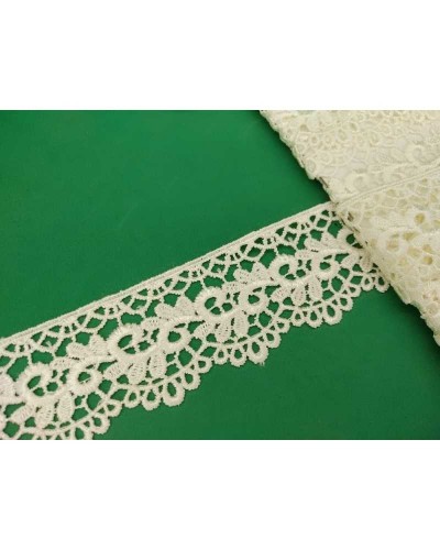 Passamaneria Pizzo Macramè Panna Alto 4 Cm