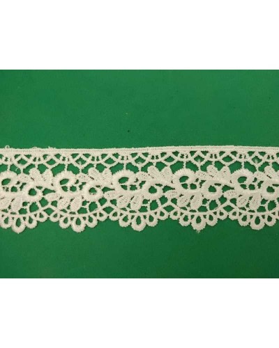 Passamaneria Pizzo Macramè Panna Alto 4 Cm