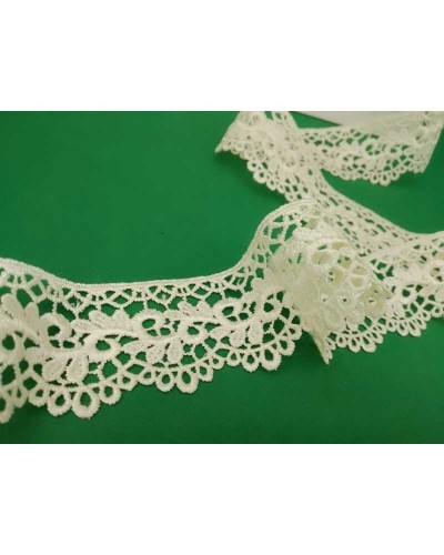Passamaneria Pizzo Macramè Panna Alto 4 Cm